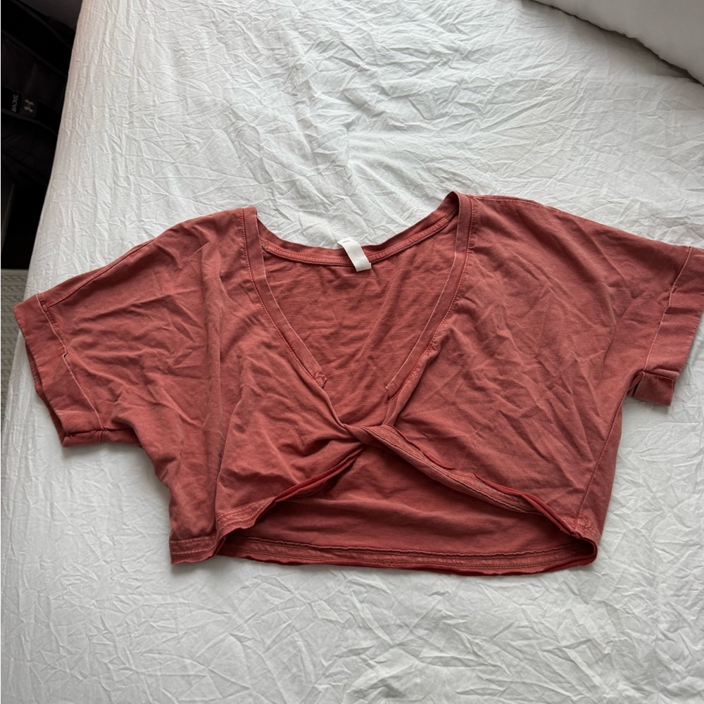 Rust V-Neck Crop Top